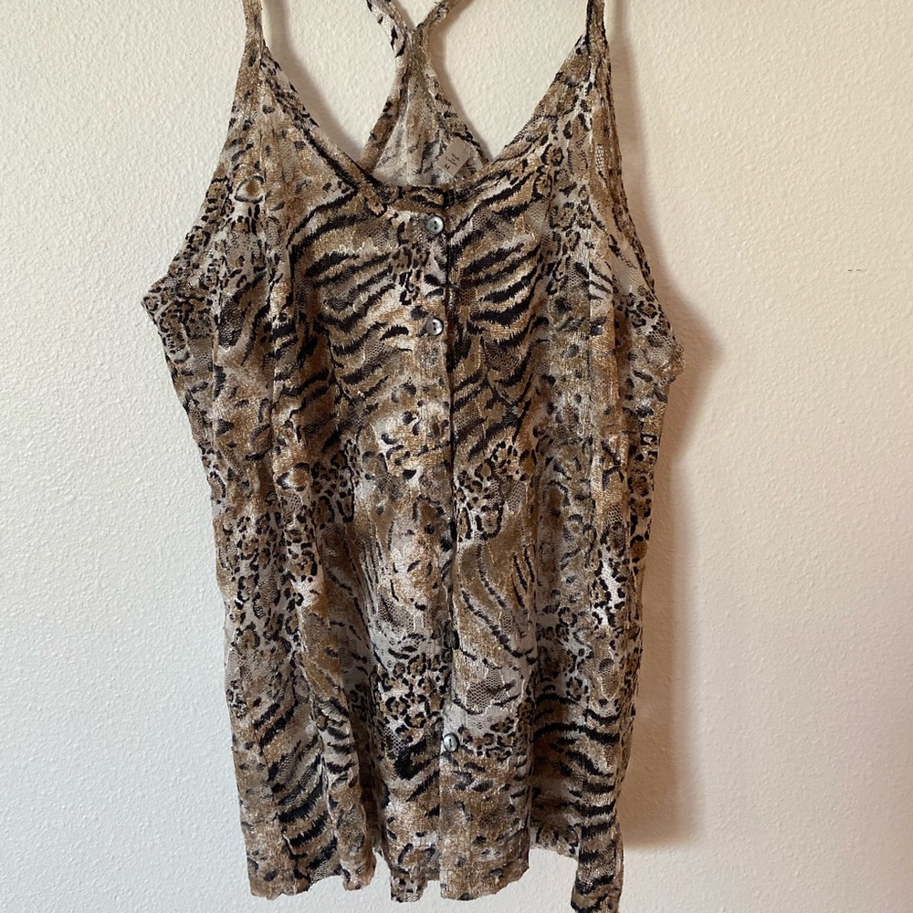 Animal print tank top
